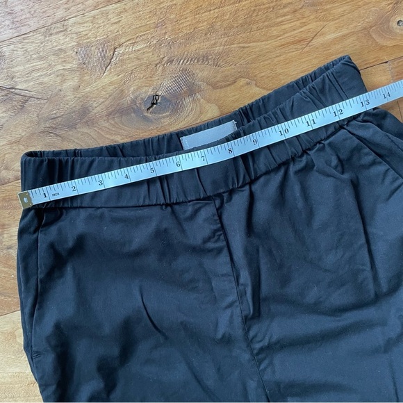 Everlane The Easy Pant Cotton Wide-Leg Pull On Elastic Waist Trousers in Black - Picture 11 of 14